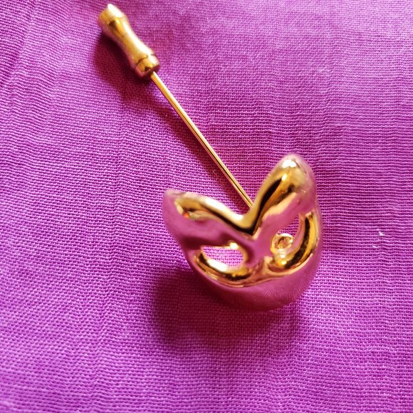 Lot Vintage Vtg Gold Silver Brass Metal 10 Brooches Pins Clips 1 Pair Shoe Clips - Picture 12 of 13